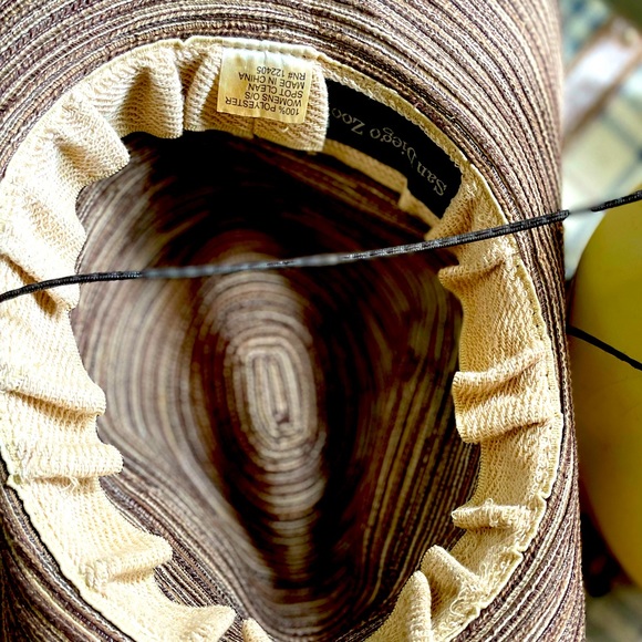 San Diego Zoo Safaris Posable Western Sun Shade Logo Lightweight Sun Hat Unisex - Picture 6 of 12